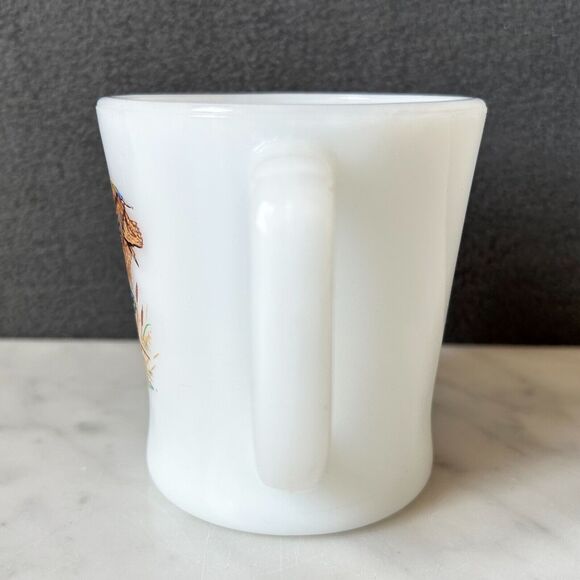 Vintage Fire King Anchor Hocking Mug Coffee Cup D Handle Mallard Duck Hunting - Picture 4 of 7